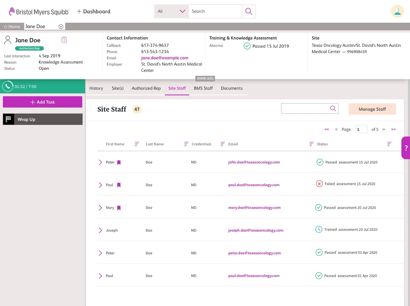 Customer service application