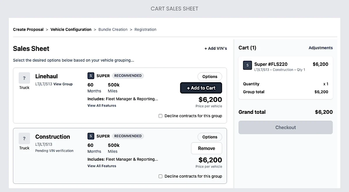 CPQ wireframe